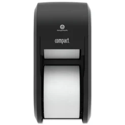 Georgia Pacific Professional Compact Vertical 2-Roll 14.06 in. x 6.69 in. x 8.19 in. Coreless Tissue Dispenser - Black (1/Carton)