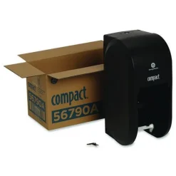 Georgia Pacific Professional Compact Vertical 2-Roll 14.06 in. x 6.69 in. x 8.19 in. Coreless Tissue Dispenser - Black (1/Carton)