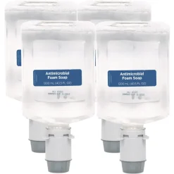 Georgia Pacific Professional 43818 Pacific Blue Ultra 1200 mL Antimicrobial Foam Soap Manual Dispenser Refill - Unscented (4/Carton)