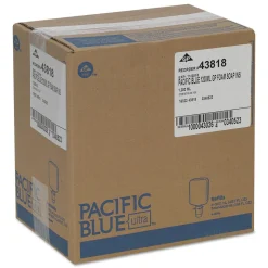 Georgia Pacific Professional 43818 Pacific Blue Ultra 1200 mL Antimicrobial Foam Soap Manual Dispenser Refill - Unscented (4/Carton)