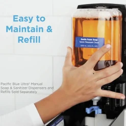 Georgia Pacific Professional 43818 Pacific Blue Ultra 1200 mL Antimicrobial Foam Soap Manual Dispenser Refill - Unscented (4/Carton)