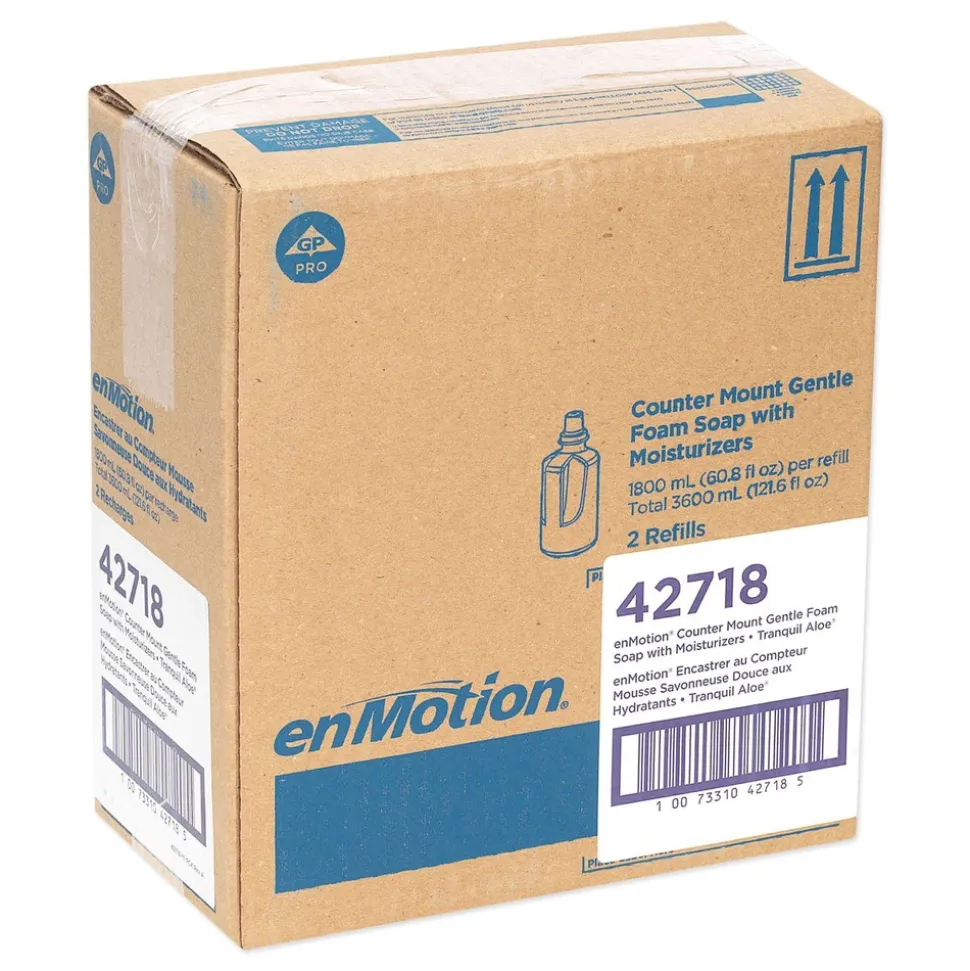 Georgia Pacific Professional 42718 enMotion 1800 mL Counter Mount Foam Soap Refill - Tranquil Aloe (2/Carton)