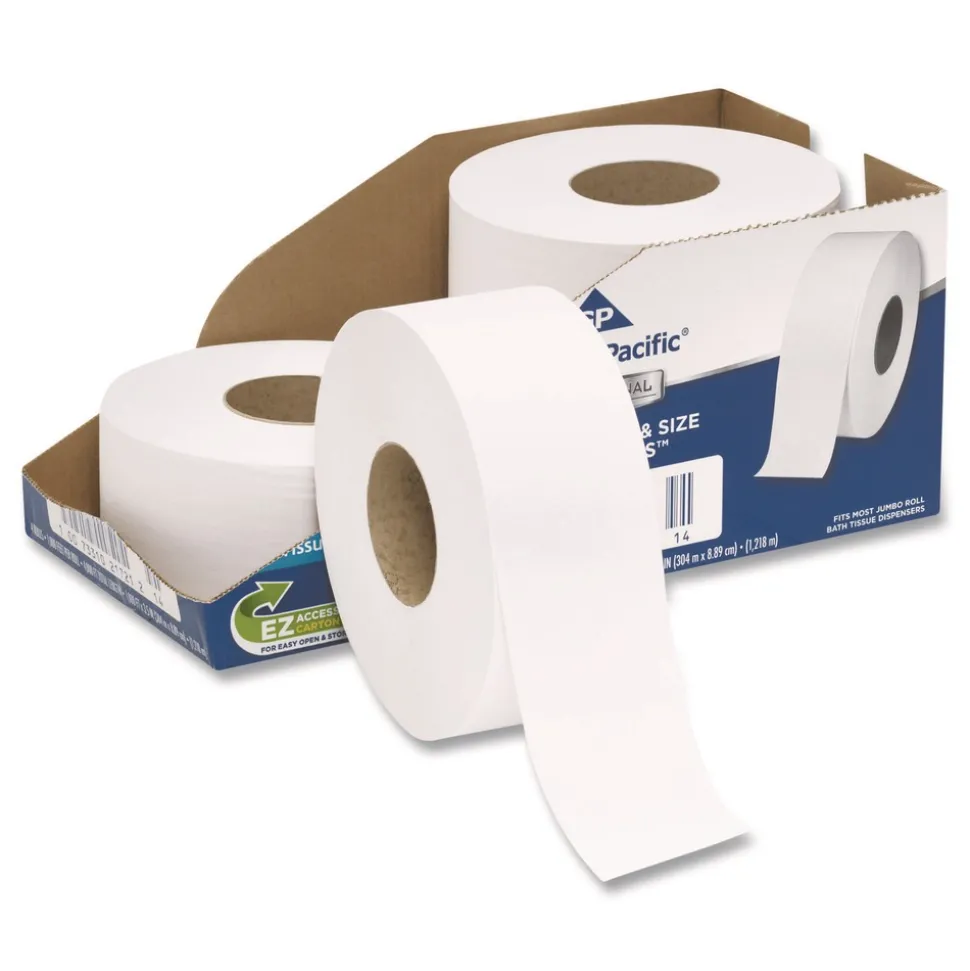 Georgia Pacific Professional 3.5 in. x 1000 ft. 2-Ply Septic Safe Jumbo Bathroom Tissue - White (4/Carton)