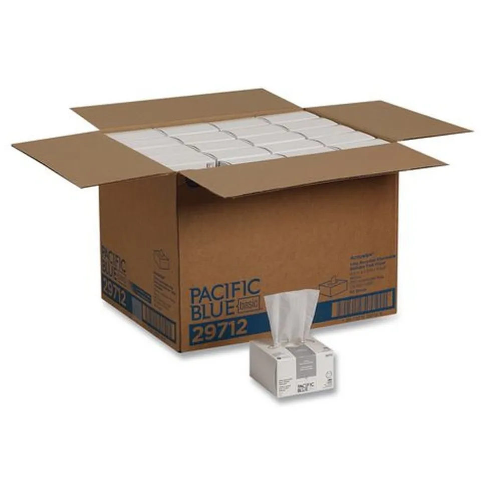 Georgia Pacific Professional AccuWipe 4.5 in. x 8.25 in. 1-Ply Recycled Delicate Task Wipers - Unscented, White (60/Carton)