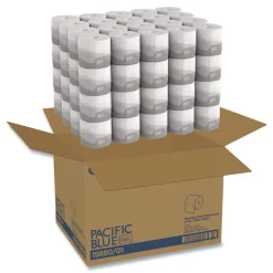 Georgia Pacific Professional 2-Ply Septic Safe Pacific Blue Basic Bathroom Tissue - White (550 Sheets/Roll, 80 Rolls/Carton)