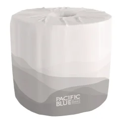 Georgia Pacific Professional 2-Ply Septic Safe Pacific Blue Basic Bathroom Tissue - White (550 Sheets/Roll, 80 Rolls/Carton)