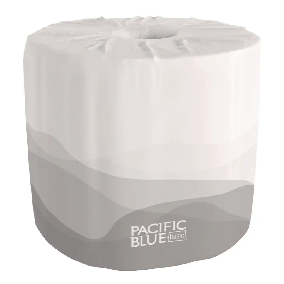 Georgia Pacific Professional 2-Ply Septic Safe Pacific Blue Basic Bathroom Tissue - White (550 Sheets/Roll, 80 Rolls/Carton)