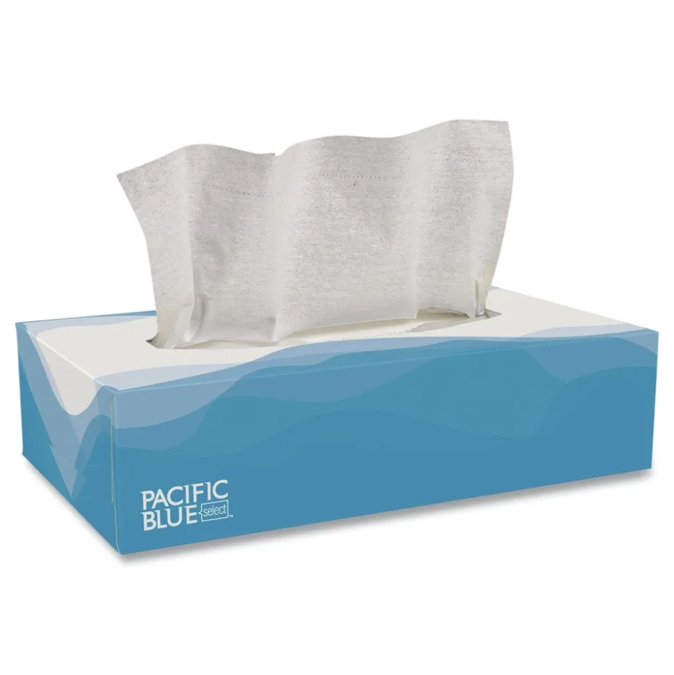 Georgia Pacific Professional 48100 Pacific Blue 2-Ply Select Facial Tissue in Flat Box - White (100-Sheets/Box, 30-Boxes/Carton)