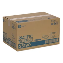 Georgia Pacific Professional 25190 10.1 in. x 12.7 in. 1-Ply Pacific Blue Basic C-Fold Paper Towel - White (2400/Carton)