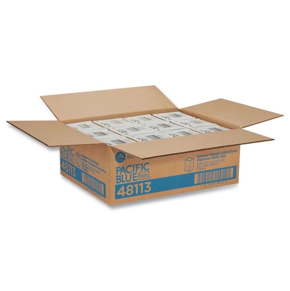 Georgia Pacific Professional 800 mL Liquid General Purpose Soap Refill - Pink Pearlescent (12/Carton)