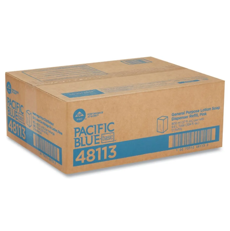 Georgia Pacific Professional 800 mL Liquid General Purpose Soap Refill - Pink Pearlescent (12/Carton)