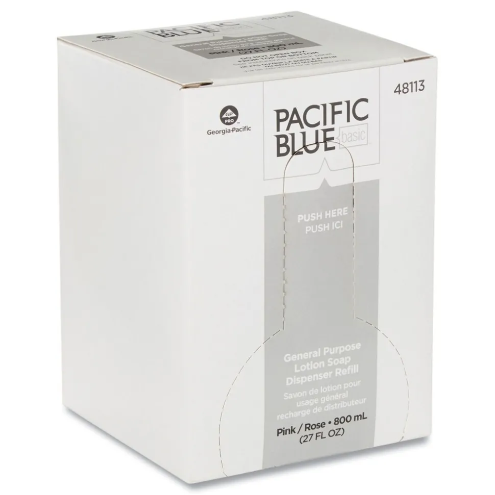 Georgia Pacific Professional 800 mL Liquid General Purpose Soap Refill - Pink Pearlescent (12/Carton)