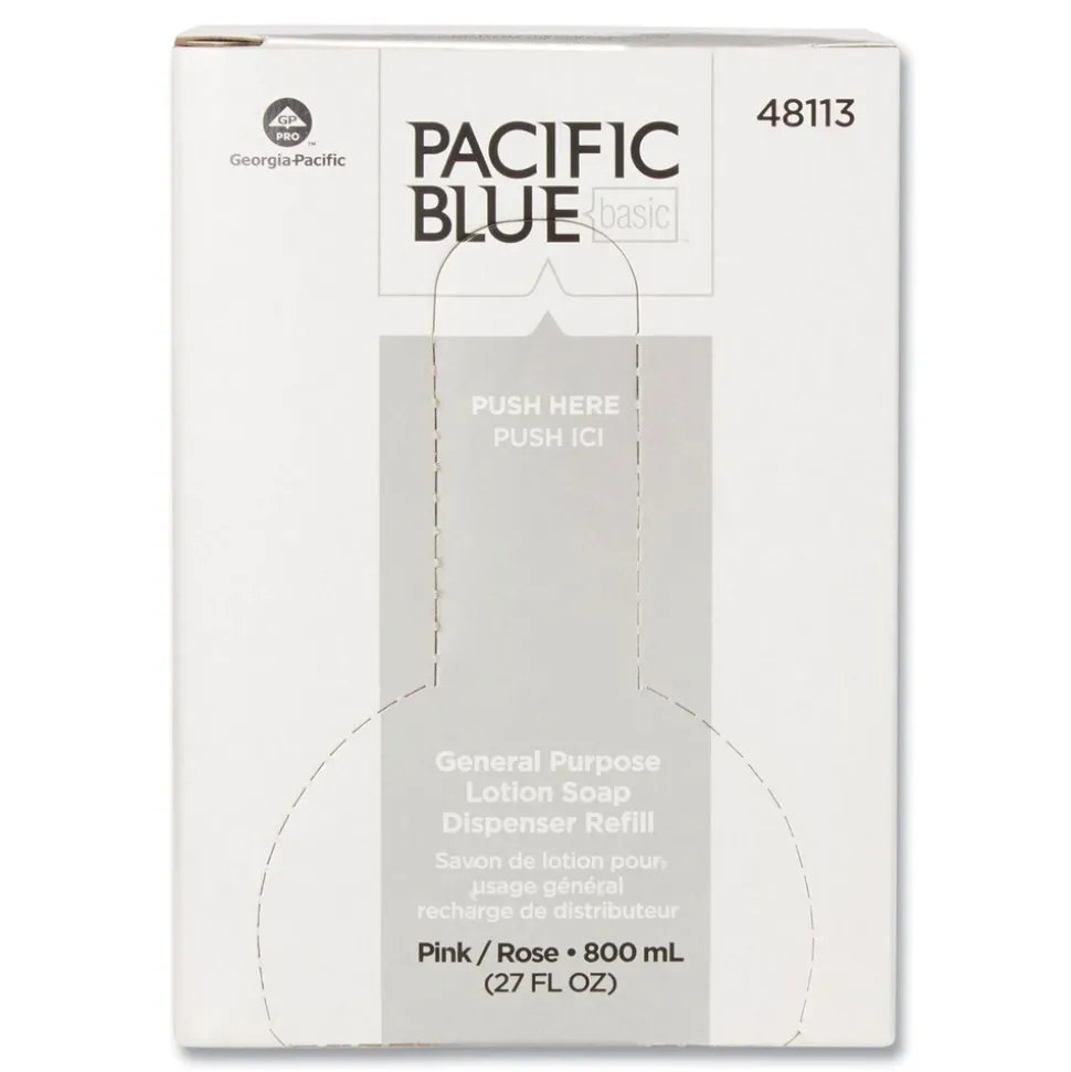 Georgia Pacific Professional 800 mL Liquid General Purpose Soap Refill - Pink Pearlescent (12/Carton)