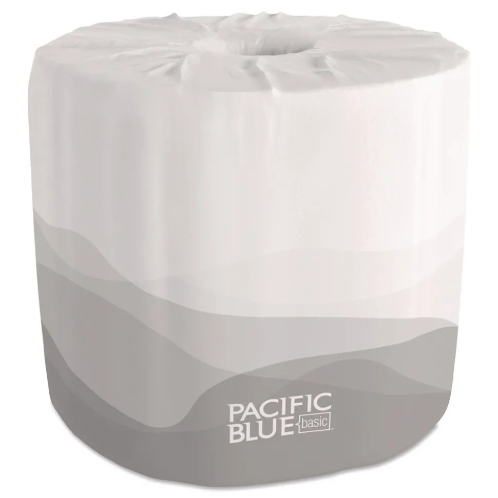 Georgia Pacific Professional 2-Ply Septic Safe Pacific Blue Basic Embossed Bathroom Tissue - White (80 Rolls/Carton)