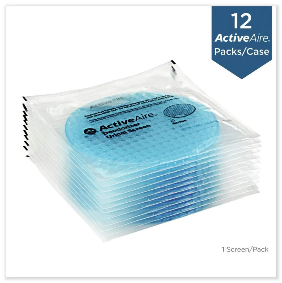 Georgia Pacific Professional ActiveAire Deodorizer Urinal Screen - Coastal Breeze Scent, Blue (12/Carton)
