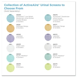 Georgia Pacific Professional ActiveAire Deodorizer Urinal Screen - Coastal Breeze Scent, Blue (12/Carton)