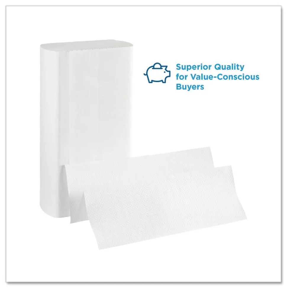 Georgia Pacific Professional 20389 9.2 in. x 9.4 in. 1-Ply Pacific Blue Select Folded Paper Towels - White (16 Packs/Carton)