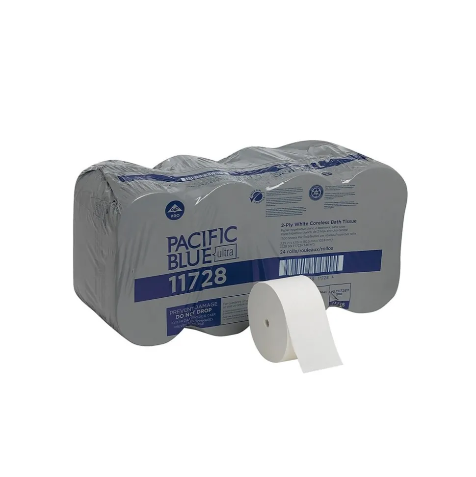 Georgia Pacific Professional Pacific Blue Ultra Coreless Septic Safe 2 Ply Toilet Paper - White (24/Carton)