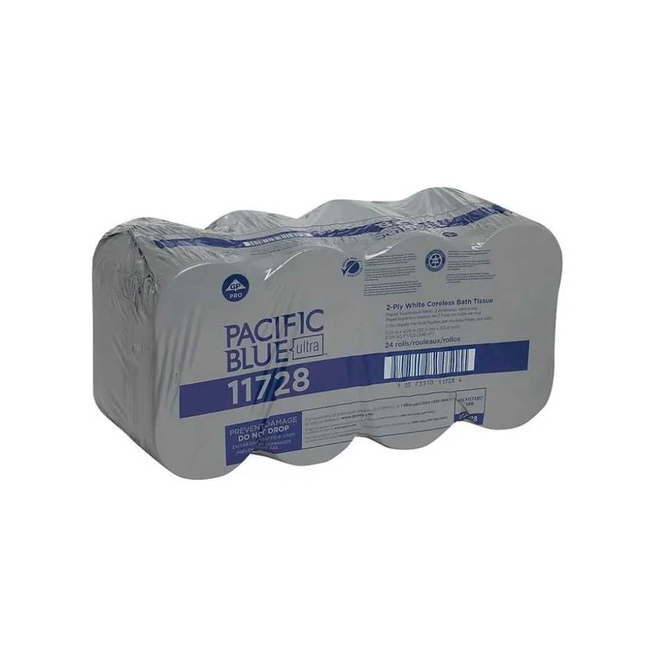 Georgia Pacific Professional Pacific Blue Ultra Coreless Septic Safe 2 Ply Toilet Paper - White (24/Carton)