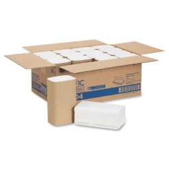 Georgia Pacific Professional 10.25 in. x 9.25 in. 1-Ply Pacific Blue Basic S-Fold Paper Towels - White (4000/Carton)