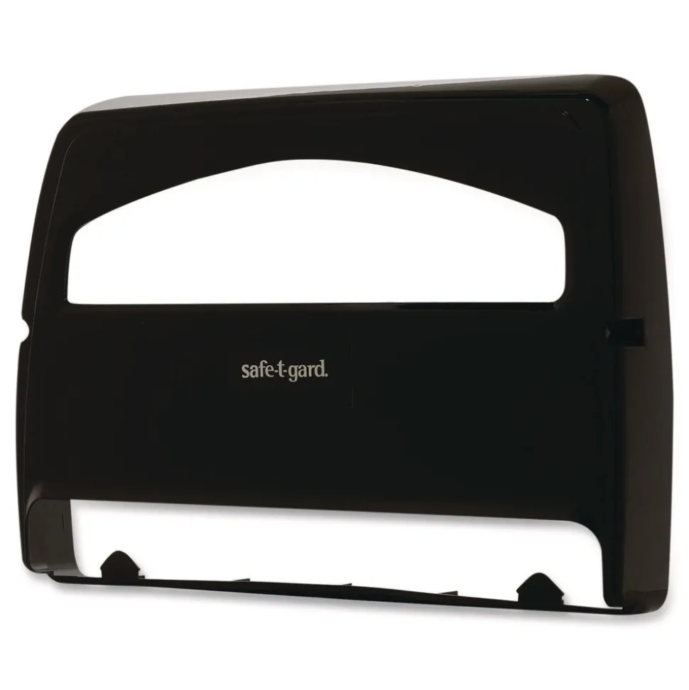 Georgia Pacific Professional Safe-T-Gard 16.38 in. x 2.5 in. x 11.75 in. Half-Fold Toilet Seat Cover Dispenser - Black