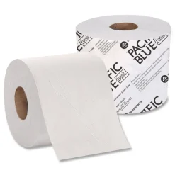 Georgia Pacific Professional Pacific Blue Basic 1-Ply Septic Safe High-Capacity Bathroom Tissue - White (1500/Roll, 48/Carton)