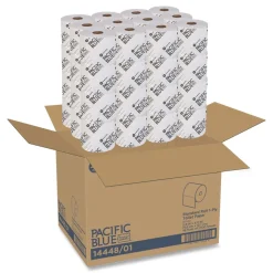 Georgia Pacific Professional Pacific Blue Basic 1-Ply Septic Safe High-Capacity Bathroom Tissue - White (1500/Roll, 48/Carton)