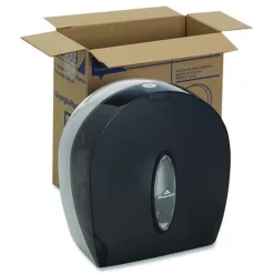 Georgia Pacific Professional 10.6 in. x 5.4 in. x 11.3 in. Jumbo Jr. Single Roll Bathroom Tissue Dispenser - Translucent Smoke