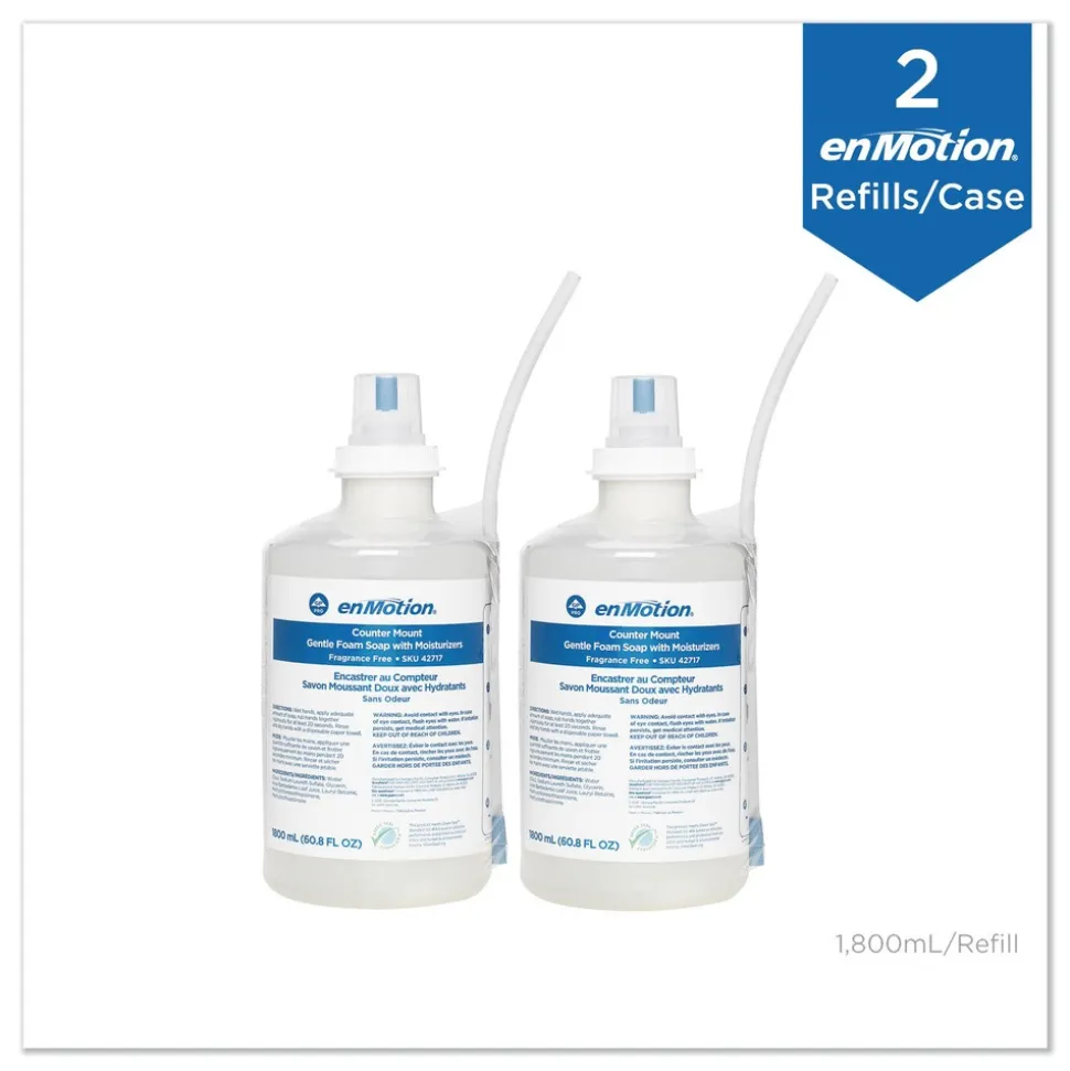 Georgia Pacific Professional 42717 1800 mL GP enMotion Counter Mount Foam Soap Refill - Fragrance-Free (2/Carton)