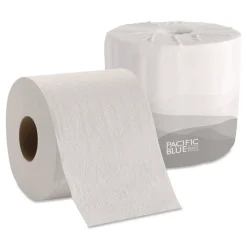 Georgia Pacific Professional 19881/01 1-Ply Pacific Blue Basic Embossed Septic Safe Bathroom Tissue - White (80 Rolls/Carton)