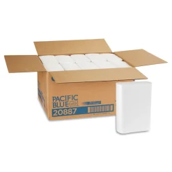 Georgia Pacific Professional 10.2 in. x 10.8 in. 1-Ply Pacific Blue Ultra Folded Paper Towels - White (2200/Carton)
