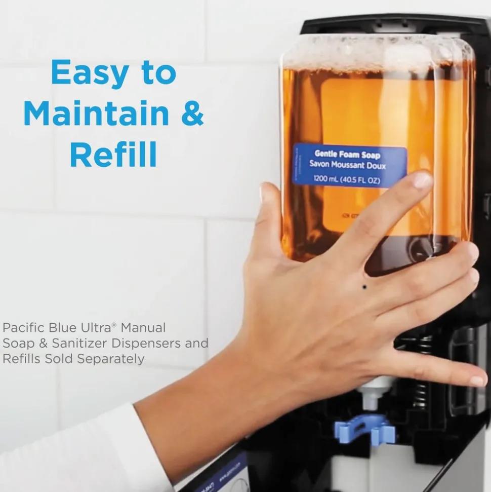 Georgia Pacific Professional Pacific Blue Ultra 5.6 in. x 4.4 in. x 11.5 in. 1200 mL Refill Soap/Sanitizer Dispenser - Black (1/Carton)