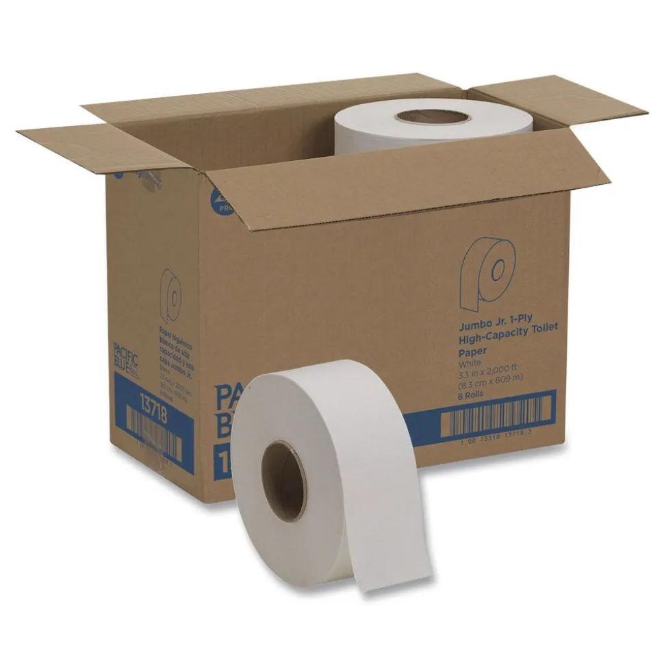 Georgia Pacific Professional 2000 ft. 1 Ply Jumbo Jr. Bath Tissue Rolls - White (8/Carton)
