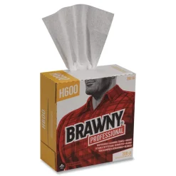 Georgia-Pacific 29316 9.1 in. x 12.5 in. Lightweight Disposable Shop Towel - White (200/Box)