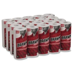 Georgia-Pacific 20085 11 in. x 9.38 in. 1-Ply Premium DRC Perforated Roll Wipers - Unscented, White (20 Rolls/Carton)