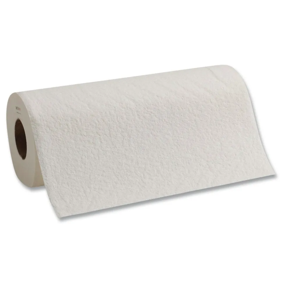 Georgia-Pacific 20085 11 in. x 9.38 in. 1-Ply Premium DRC Perforated Roll Wipers - Unscented, White (20 Rolls/Carton)