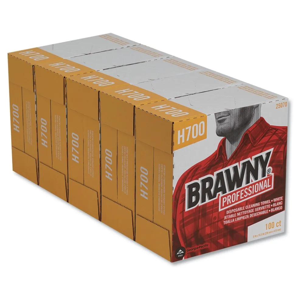 Georgia-Pacific 9.1 in. x 16.5 in. Medium Weight HEF Shop Towels (100/Box)