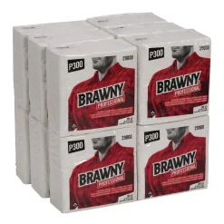 Georgia-Pacific 13 in. x 13 in. Brawny Industrial Scrim All Purpose Wipers - White (12/Carton)