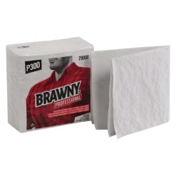 Georgia-Pacific 13 in. x 13 in. Brawny Industrial Scrim All Purpose Wipers - White (12/Carton)