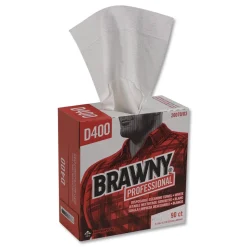 Georgia-Pacific 9.25 in. x 16.3 in. 1-Ply Medium Duty Premium DRC Wipers - Unscented, White (90/Box)