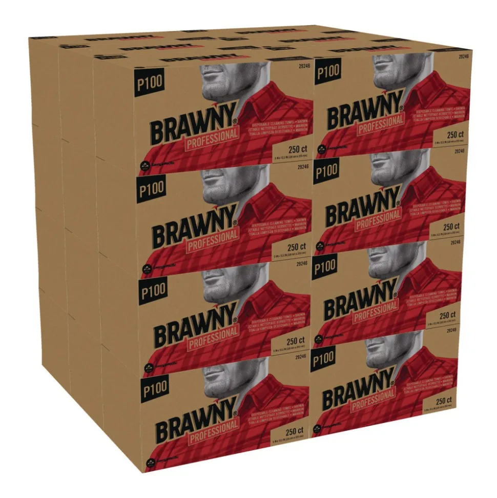 Georgia-Pacific All Purpose Wipers 1-Ply 9 x 10.25 Brown 250 Wipers/Box 24 Boxes/Carton
