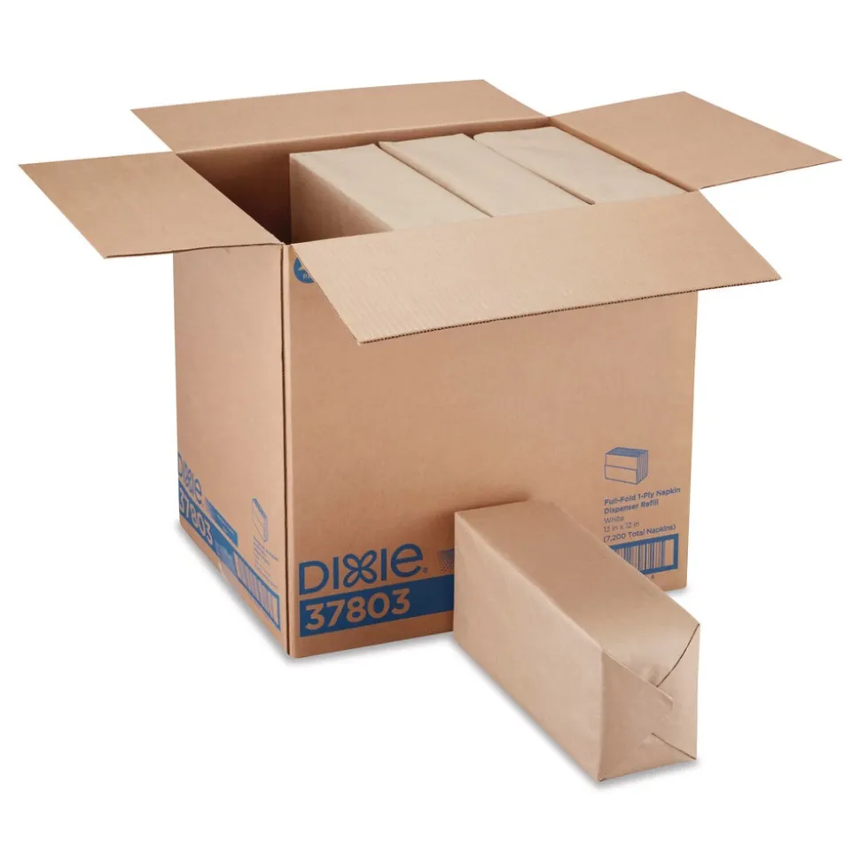 Georgia-Pacific Interfold Napkin Refills 1-Ply 13 x 12 White 600 Napkins/Pack12 Packs/Carton