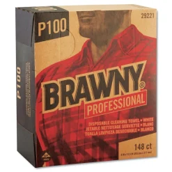 Georgia-Pacific 2-Ply 8 in. x 12-1/2 in. Light-Duty Paper Wipers - White (148/Box, 20 Boxes/Carton)