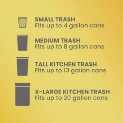 Glad ForceFlex 24 in. x 27.38 in. 13 Gallon Kitchen Drawstring Trash Bags - Gain Original Scent/White (240/Carton)