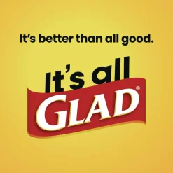 Glad ForceFlex 24 in. x 27.38 in. 13-Gallon Kitchen Drawstring Trash Bags - Gain Fresh Clean Scent White (80/Box)