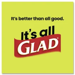 Glad ForceFlex MaxStrength 24 in. x 28 in. 13 Gallon Tall Kitchen Drawstring Trash Bags - Fresh Clean Scent/White (204/Carton)