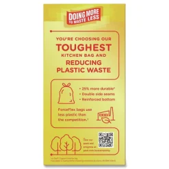 Glad ForceFlex MaxStrength 24 in. x 28 in. 13 Gallon Tall Kitchen Drawstring Trash Bags - Fresh Clean Scent/White (204/Carton)