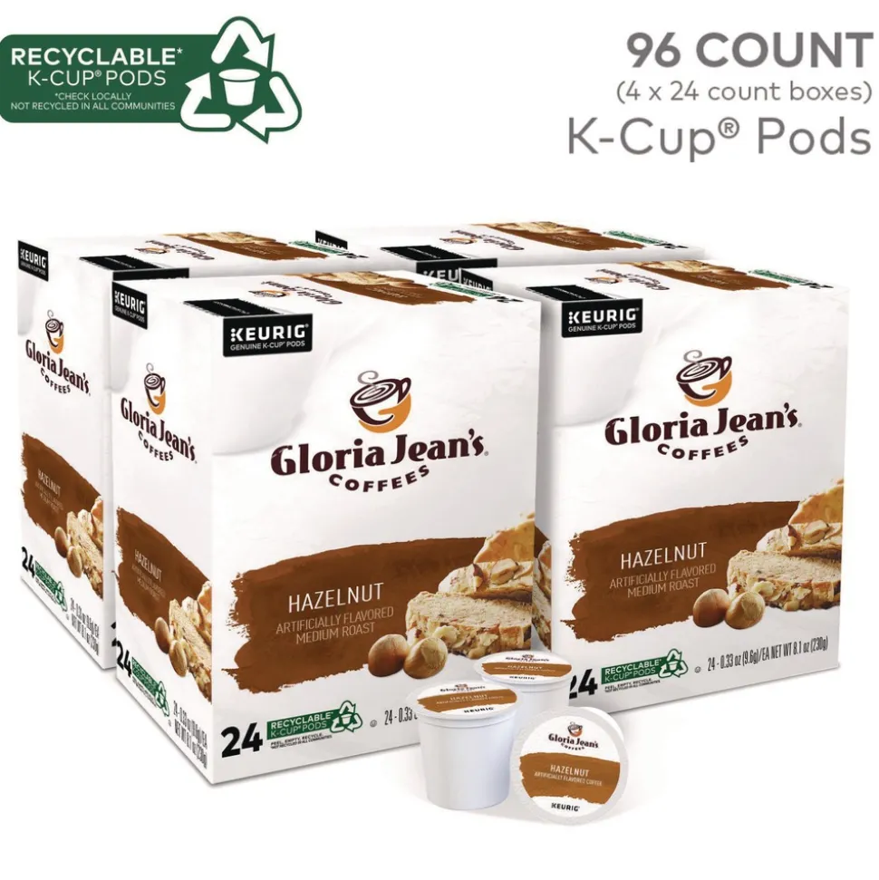 Gloria Jean's Coffee K-Cups - Hazelnut (96/Carton)