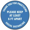 GN1 Slip-Gard 17 in. Circle Floor Signs - Blue (25/Pack)