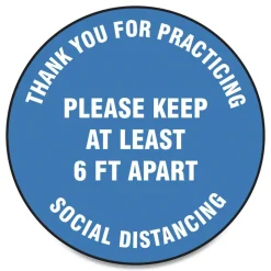 GN1 Slip-Gard 17 in. Circle Floor Signs - Blue (25/Pack)